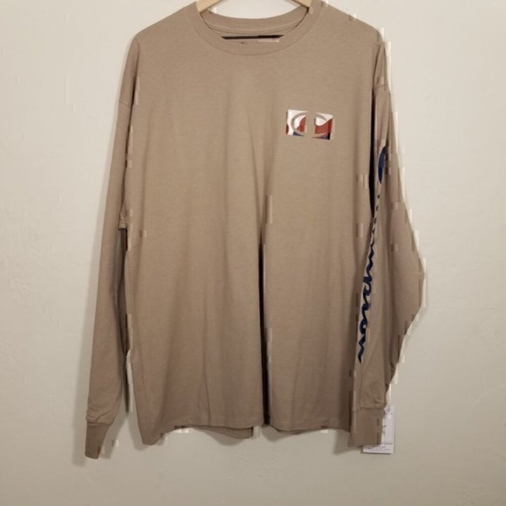 NWT Champion Classic Graphic Long Sleeve Pullover Shirt Tan Size XL